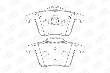 Гальмівні колодки задні Volvo XC90 I CHAMPION 573236CH