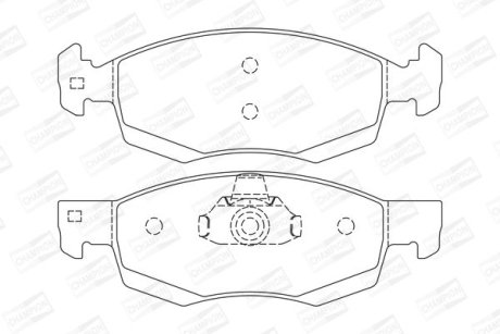 Гальмівні колодки передні Renault Logan / Dacia Logan, Sandero (2005->) CHAMPION 573295CH