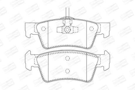 Тормозные колодки задние Porsche Cayenne / VW Touareg CHAMPION 573301CH