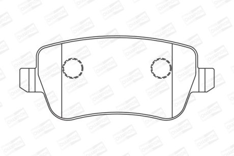 Гальмівні колодки задні Fiat Croma 2005 - 2011 CHAMPION 573307CH