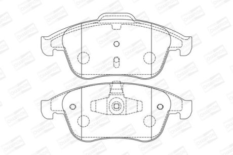 Гальмівні колодки передні Renault Scenic, Megane, Laguna, Fluence CHAMPION 573316CH