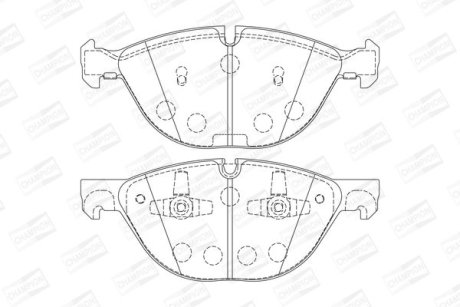 Тормозные колодки передние BMW X5, X6 CHAMPION 573317CH