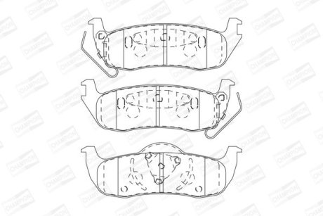 Гальмівні колодки задні Jeep Grand Cherokee III / Infiniti QX 56 CHAMPION 573319CH