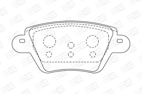 Гальмівні колодки задні Renault Kangoo (2001->) CHAMPION 573320CH