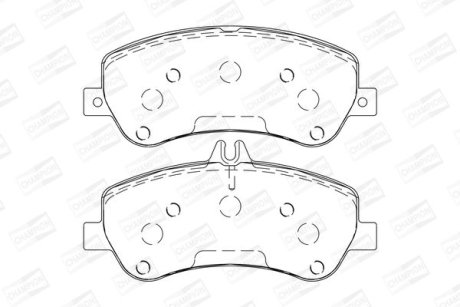 Гальмівні колодки передні Mercedes GLK (X204) (2008->) CHAMPION 573321CH