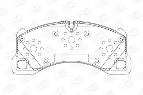 Тормозные колодки передние Porsche Cayenne, Macan, Panamera / VW Touareg CHAMPION 573329CH