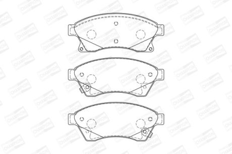 Гальмівні колодки передні Opel Astra / Chevrolet Cruze, Aveo CHAMPION 573332CH