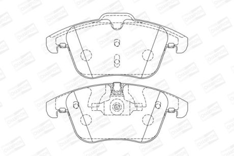 Колодки гальмівні дискові передні JAGUAR XK, S-Type, XJ8 CHAMPION 573336CH