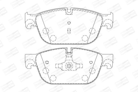 Гальмівні колодки передні Peugeot 308, 407, 508 / Citroen C4,C5, C6, DS5 CHAMPION 573338CH