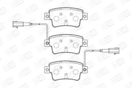Гальмівні колодки задні Fiat Punto / Abarth CHAMPION 573345CH (фото 1)