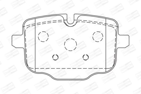 Тормозные колодки задние BMW 5-Series, 6-Series, 7-Series, 8-Series, X3 / Rolls-Royce CHAMPION 573353CH