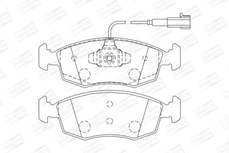 Гальмівні колодки передні Alfa Romeo MITO / Citroen NEMO / FIAT 500 / Punto / Peugeot BIPPER CHAMPION 573367CH