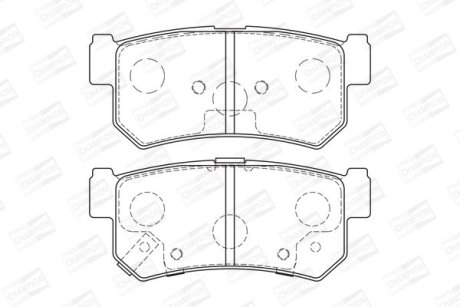 Колодки тормозные дисковые задние SSANGYONG ACTYON I 05-, ACTYON SPORTS I (QJ) 05- CHAMPION 573377CH