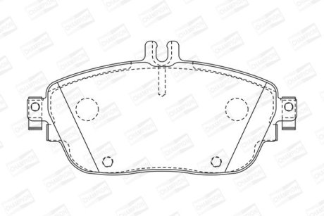 Гальмівні колодки передні Mercedes A-Class, B-Class, GLA, CLA / Infiniti Q30 CHAMPION 573403CH