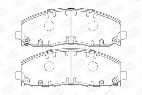 Тормозные колодки передние Jeep Wrangler IV / Fiat Fremont / Dodge Jorney CHAMPION 573411CH