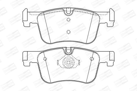 Колодки тормозные дисковые передние BMW 1 (F20) CHAMPION 573419CH