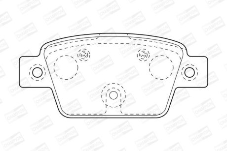 Гальмівні колодки задні CHRYSLER Delta / FIAT Bravo / LANCIA Delta CHAMPION 573421CH