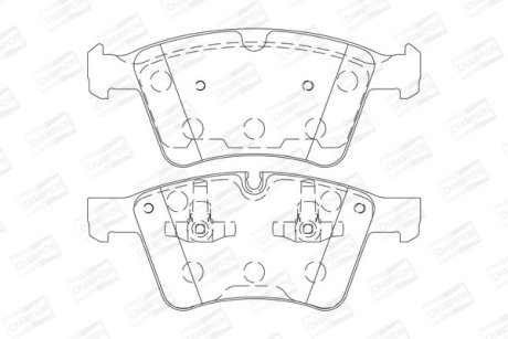 Гальмівні колодки передні Mercedes M-Class, GL, R-Class CHAMPION 573424CH