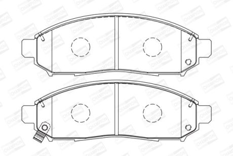 Гальмівні колодки передні Nissan Leaf, Navara, Pathfinder CHAMPION 573431CH