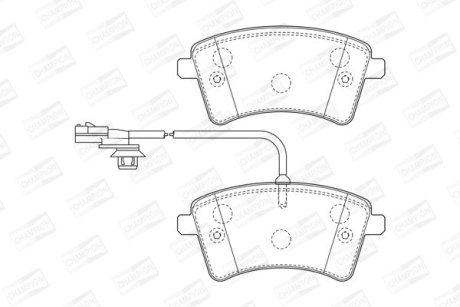 Тормозные колодки передние Renault Kangoo 2008 - CHAMPION 573436CH
