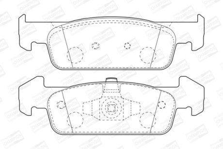 Гальмівні колодки передні Renault Clio, Logan, Sandero, Twingo / Dacia Logan, Sandero (2011->) CHAMPION 573441CH