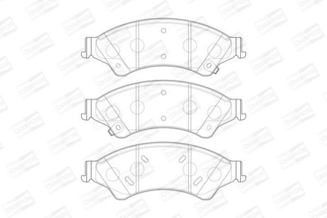 Гальмівні колодки передні Ford Ranger (2011->) CHAMPION 573449CH