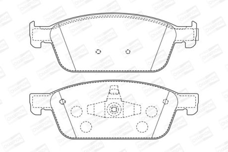 Гальмівні колодки передні Ford Focus III, Kuga II, Tourneo Connect, Transit Connect CHAMPION 573460CH