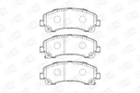 Гальмівні колодки передні Isuzu D-Max I, II CHAMPION 573467CH