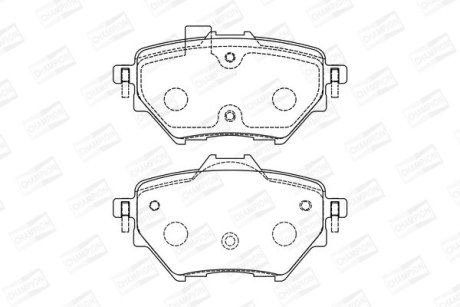 Гальмівні колодки задні Opel Combo / Peugeot 2008, 3008, 308, Partner / Toyota / Citroen Berlingo CHAMPION 573605CH