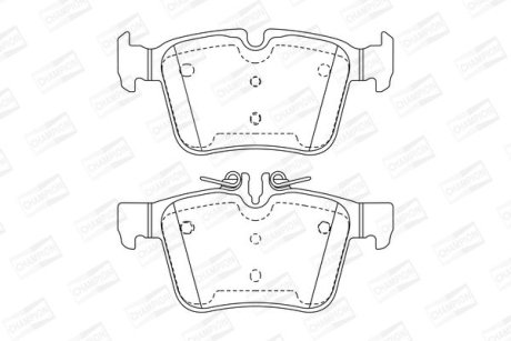 Гальмівні колодки задні Mercedes C-Class (W205,S205) CHAMPION 573609CH