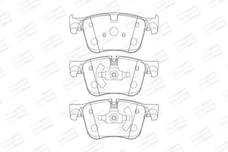 Гальмівні колодки передні Citroen Berlingo / C4 / Peugeot Partner / 3008 /508 /Opel Combo CHAMPION 573621CH