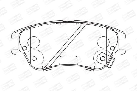 Тормозные колодки передние Hyundai Atos CHAMPION 573642CH