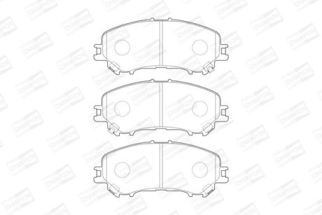 Гальмівні колодки передні Renault Kadjar, Koleos II / Nissan Qashqai, X-Trail CHAMPION 573659CH