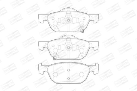 Гальмівні колодки передні Honda Civic IX, X CHAMPION 573670CH