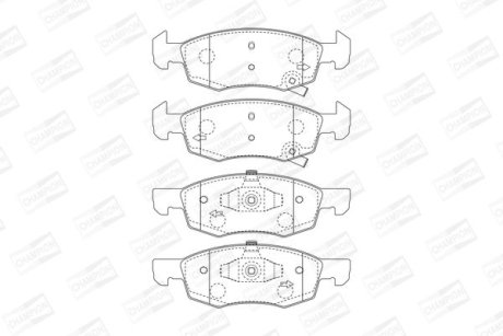 Гальмівні колодки передні Opel Corsa E 2014 - CHAMPION 573672CH