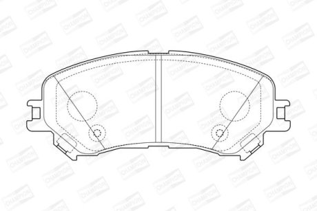 Гальмівні колодки передні Renault Captur II, Espace V, Grand Scenic, Megane IV, Scenic IV, Talisman CHAMPION 573673CH