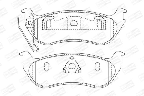 Тормозные колодки задние Jeep Cherokee, Wrangler CHAMPION 573683CH