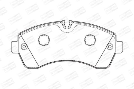 Гальмівні колодки передні Mercedes Sprinter (906, 907, 910) / VW Crafter (2006->) CHAMPION 573726CH