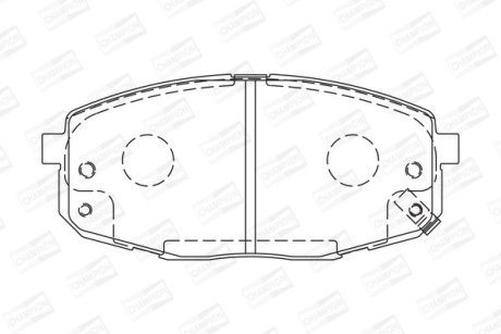 Гальмівні колодки передні KIA Carens, Ceed / Hyundai I30 CHAMPION 573730CH