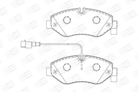 Тормозные колодки передние Nissan Cabstar / NT 400 Cabstar CHAMPION 573743CH