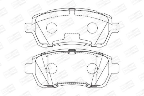 Гальмівні колодки передні Ford Fiesta VI, KA+ CHAMPION 573747CH