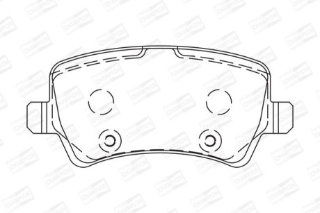 Гальмівні колодки задні Range Rover Evoque / Volvo S60, S80, V70, XC60, XC70 CHAMPION 573748CH