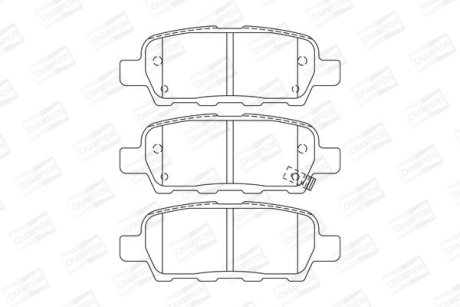 Гальмівні колодки задні Nissan Qashqai, X-Trail, Tiida, Teana, Leaf / Renault Koleos I II / Infiniti CHAMPION 573754CH