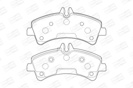 Гальмівні колодки задні Mercedes Sprinter (906) (2006->) CHAMPION 573758CH
