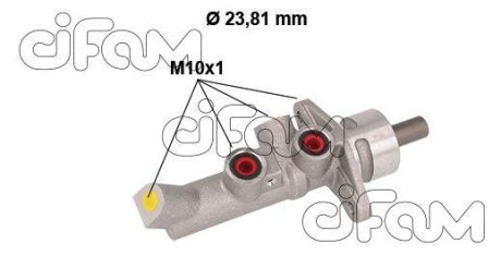 TOYOTA головний гальмівний циліндр (4 виходи M10, без ESP) AVENSIS 03-08, COROLLA 04-09 CIFAM 202-834