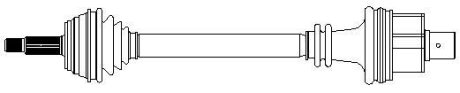 RENAULT піввісь прав.L=718mm 21/26 зуб. CLIO II 1.2 98-10, CLIO II 1.4 00-08, KANGOO 1.5 dCi 01-, KANGOO 1.9 dTi 00- CIFAM 655-398