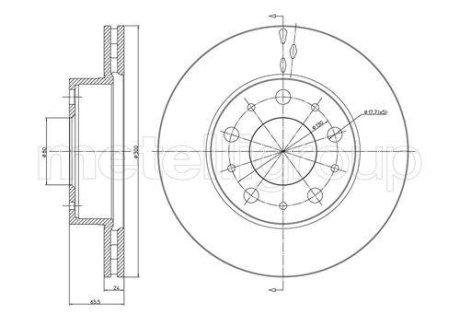 Тормозной диск перед. Boxer/Ducato/Jumper (06-21) CIFAM 800-341