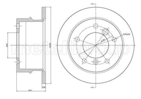 VW Тормозной диск задн. LT28-46 DB Sprinter CIFAM 800-491