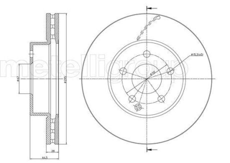 Тормозной диск перед. W204/W207/W212/W172 (07-21) CIFAM 800-935C