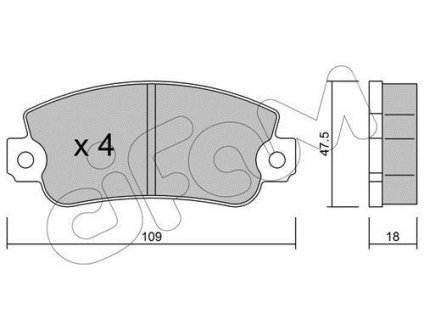 FIAT Колодки тормозные передние Panda 82-,Regata 83-,Uno CIFAM 822-033-0